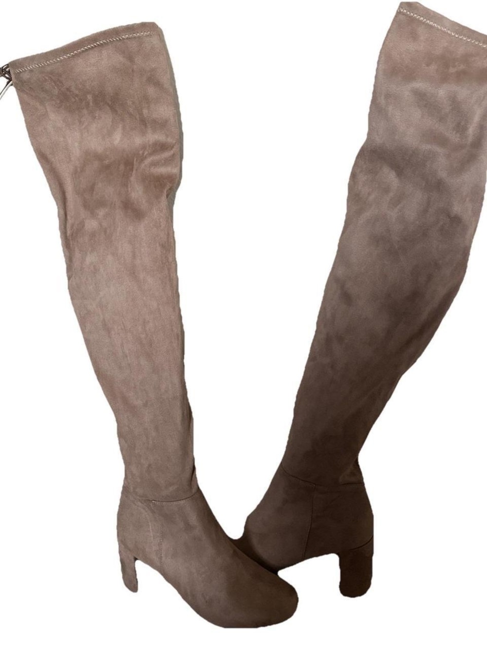 Chinese Laundry Kiara Over-the-Knee Boots Stiletto Grey Suede Size 7.5